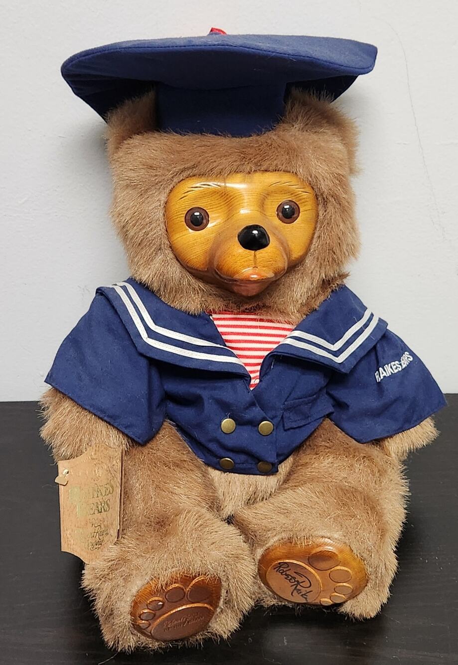 Vintage Robert Raikes Original "5455 Christopher" Wooden Face Dollw/Tags&Signed